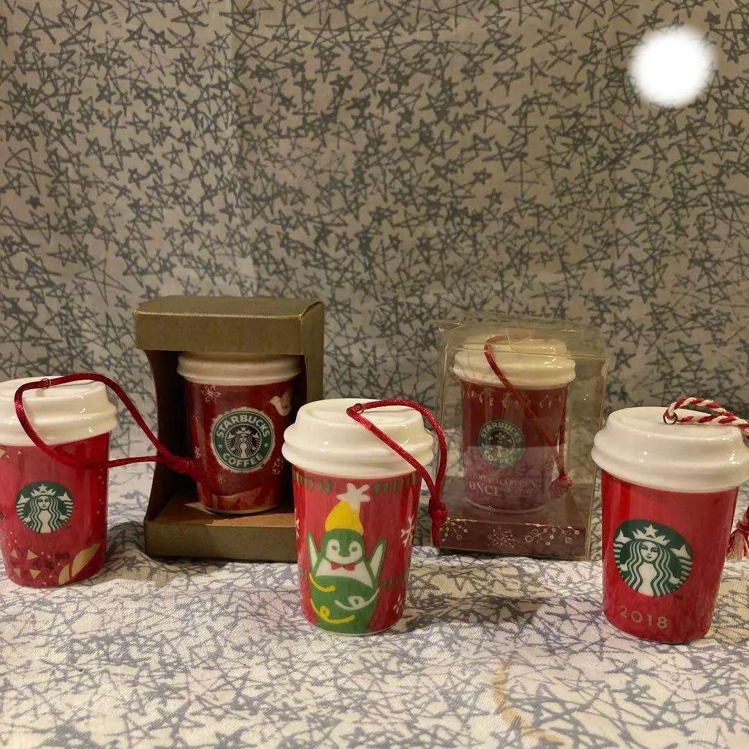 スターバックス　クリスマス　オーナメント　ホリデー　レッドカップセット　ペンギン