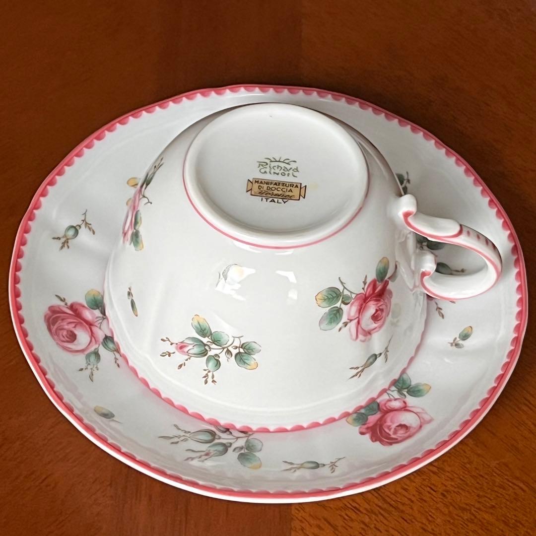 【美品】リチャードジノリ★アンティックローズ★トリオ
