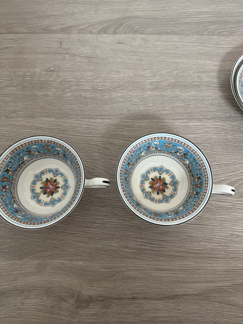 ウェッジウッド フロレンティーンターコイズ カップ&ソーサー 2客