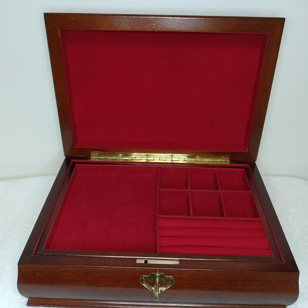 アンティーク 大型 ジュエリーボックス 宝石箱 アクセサリー 鍵付き