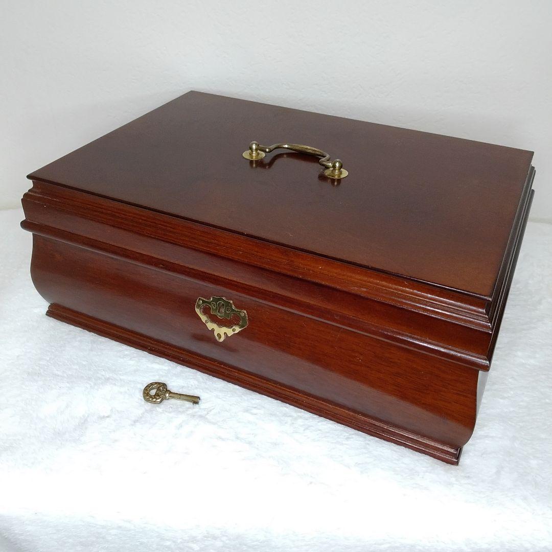 アンティーク 大型 ジュエリーボックス 宝石箱 アクセサリー 鍵付き