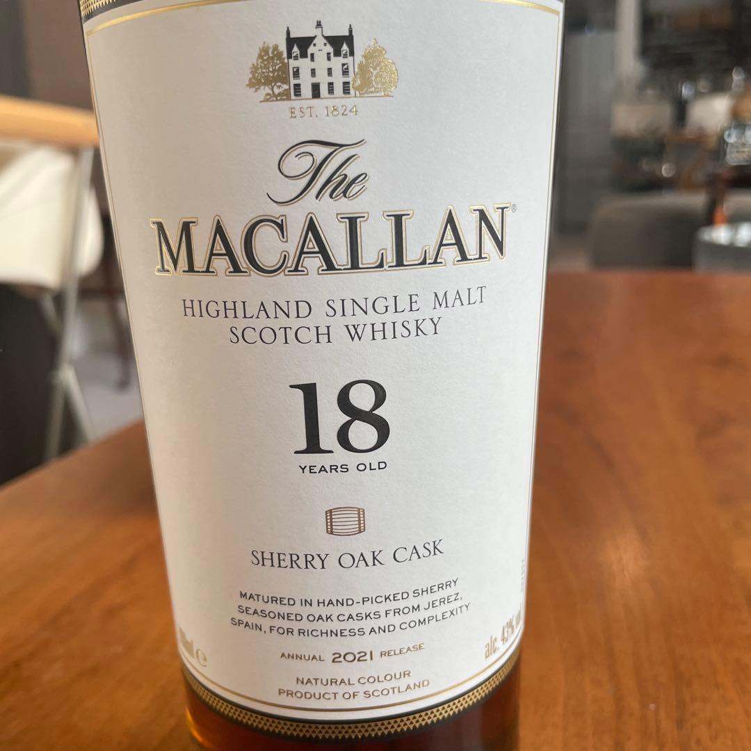 The Macallan 18年 シェリーオークカスク 2021年リリース