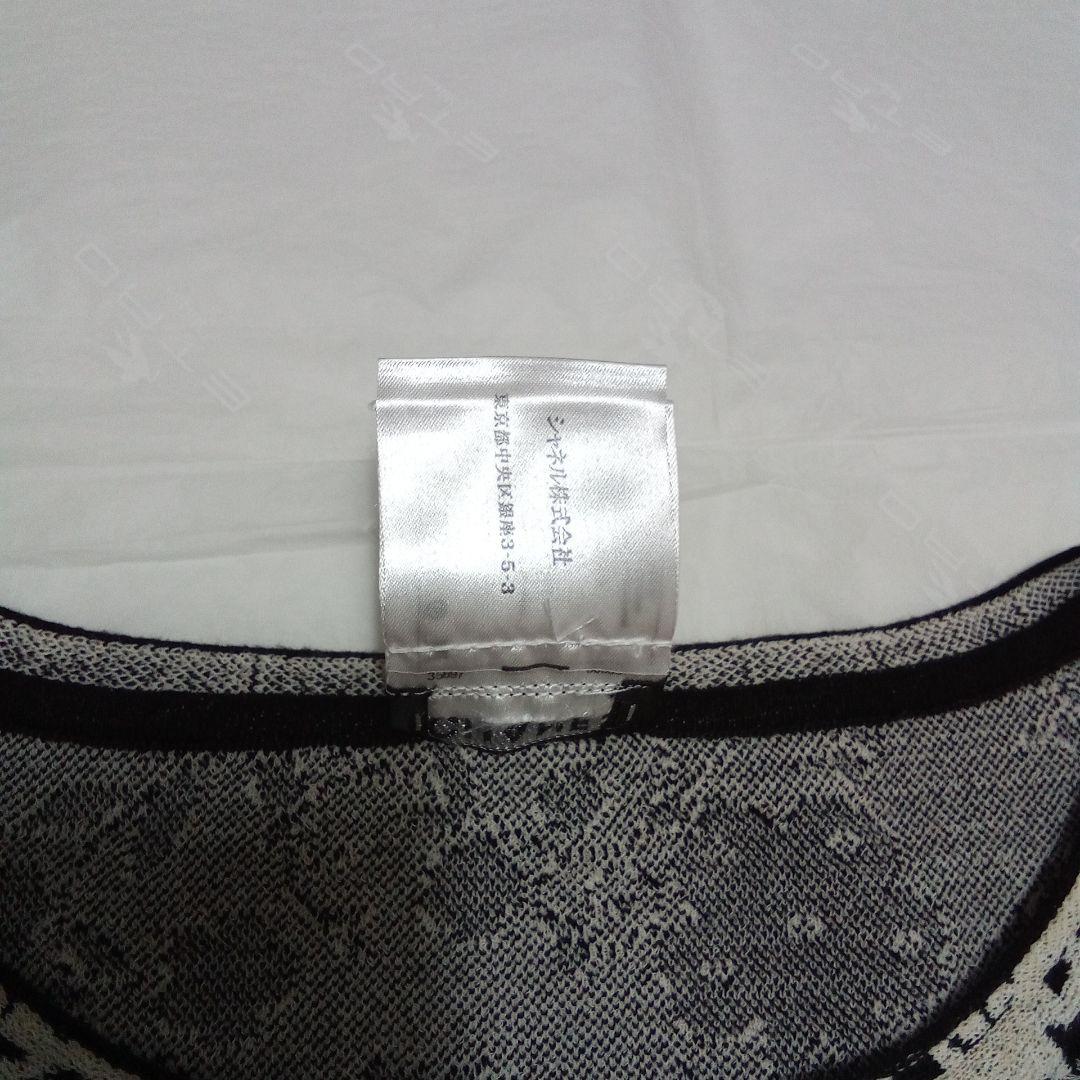 CHANEL フラワープリント 五分袖ニット