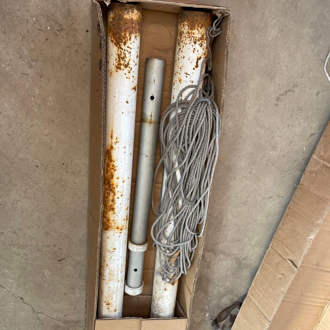 鯉のぼりのスカイポールとパイル14m