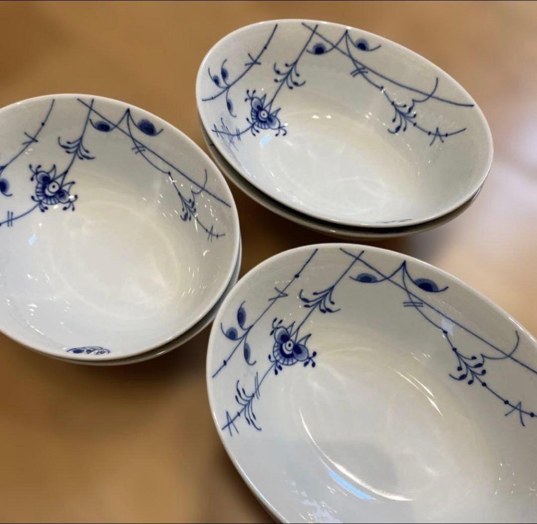 ぐら様　ロイヤルコペンハーゲンブルーパルメッテ オーバルボウル ペア 3枚