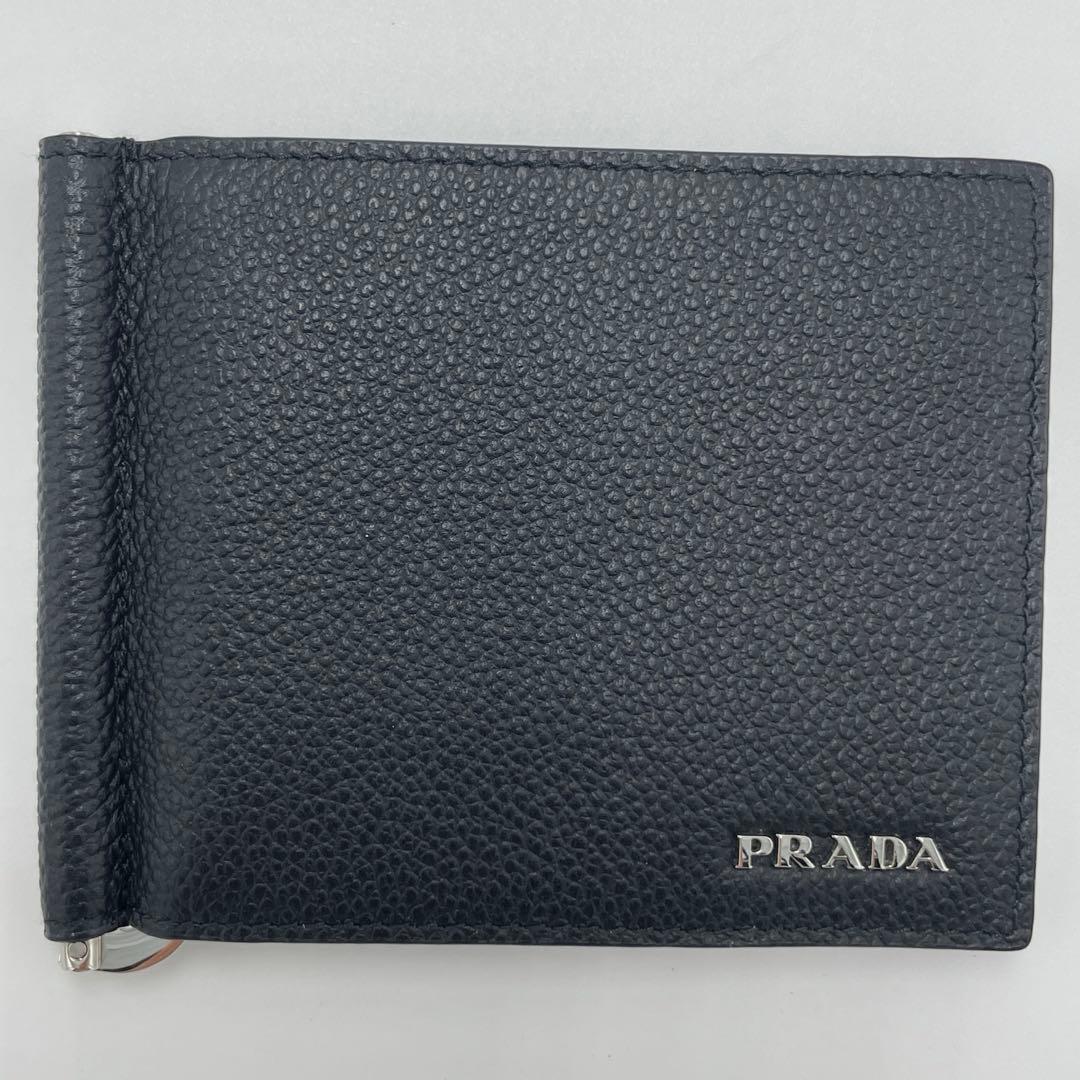 未使用級☆PRADA プラダ マネークリップ カードケース 2MN077 レザー