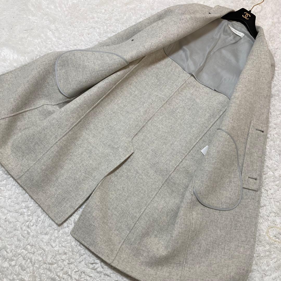 美品♡ ギャルリーヴィー ウール カシミヤ チェスターコート グレー 34