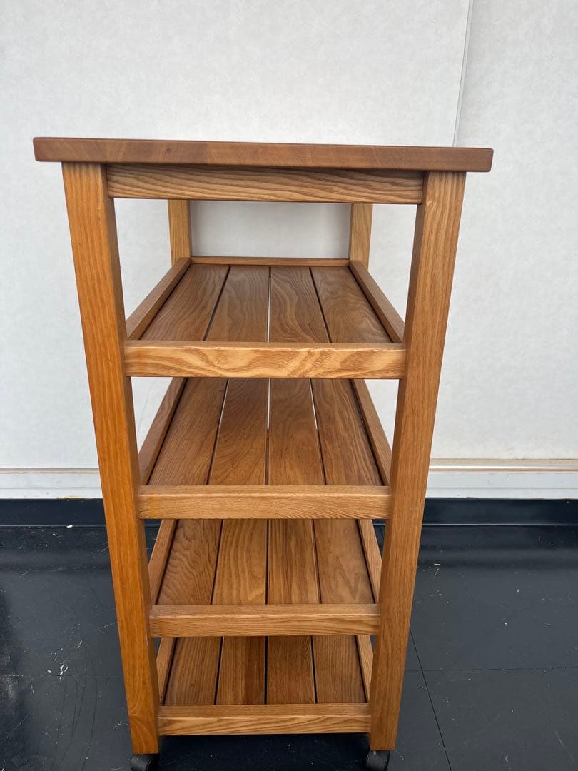 木製テーブルワゴン　タモ材