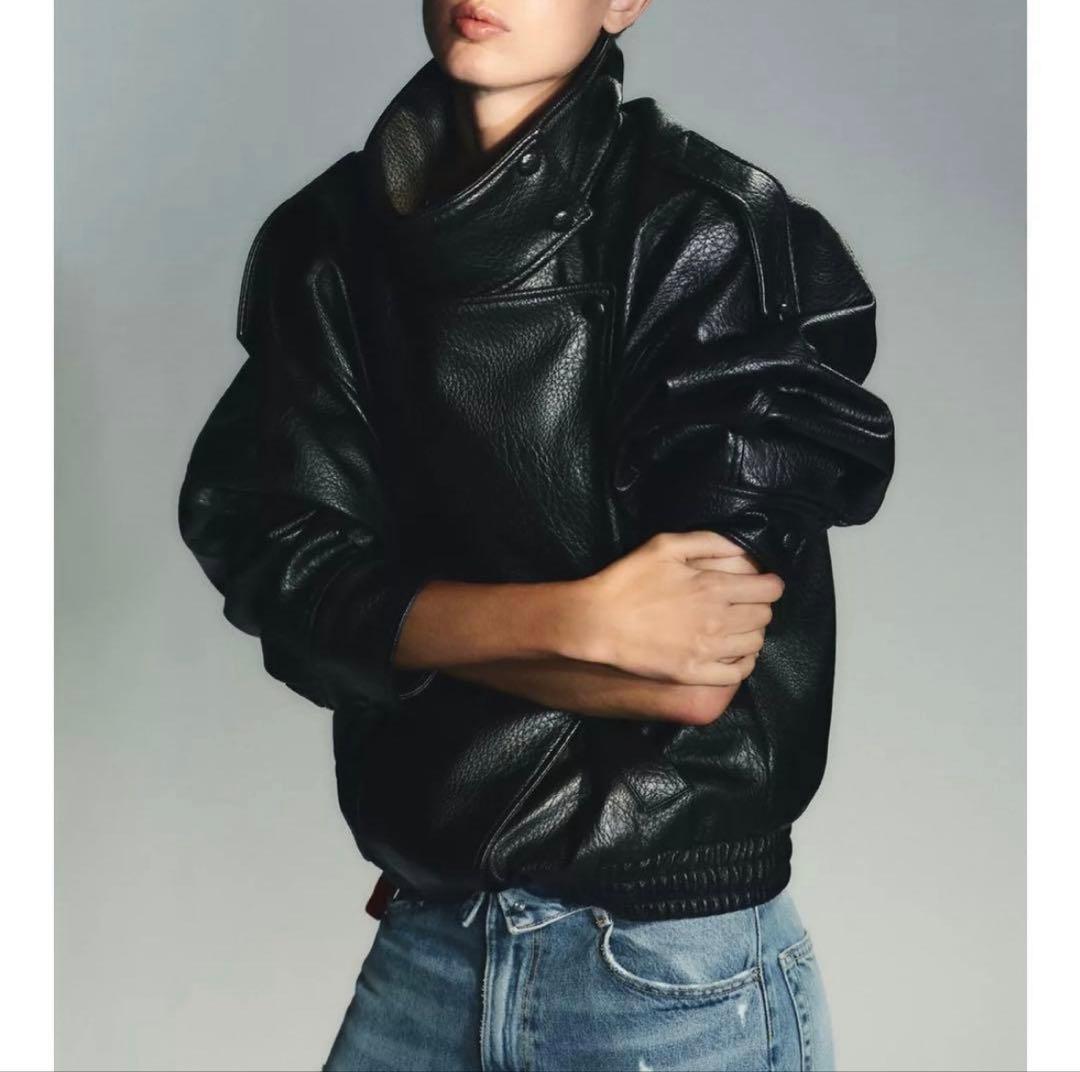 ZARA フェイクレザージャケット XS 美品