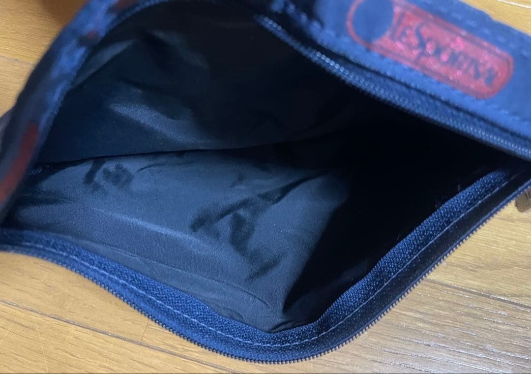 レスポートサック LESPORTSAC ラージ　ボストンバッグ　ネイビー　レッド