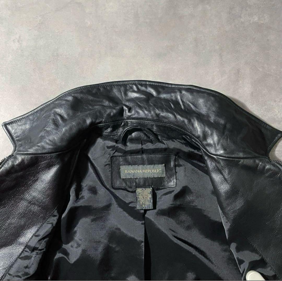 90s BANANA REPUBLIC black leather 希少 短丈