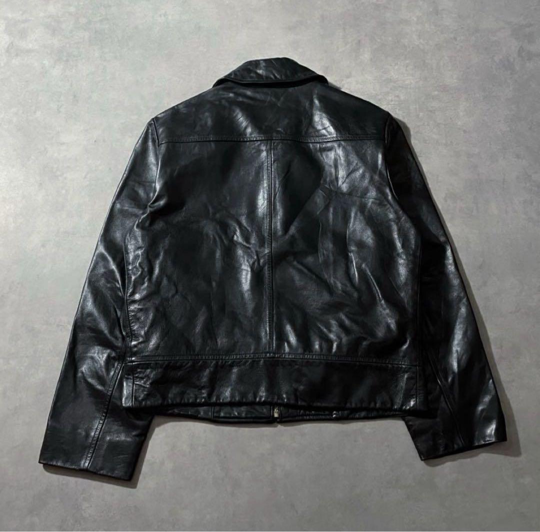 90s BANANA REPUBLIC black leather 希少 短丈