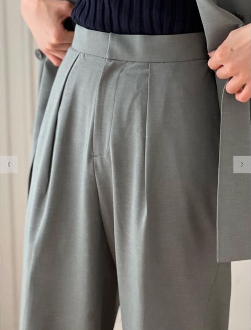 (現行品)スーツセレクト　ダブルスーツパンツセットアップ　洗える　ストレッチ