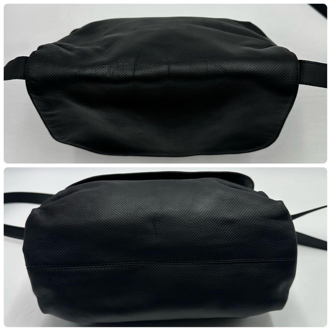 美品 ボッテガヴェネタ マルコポーロ メッセンジャーバッグ 斜め掛け PVC 黒