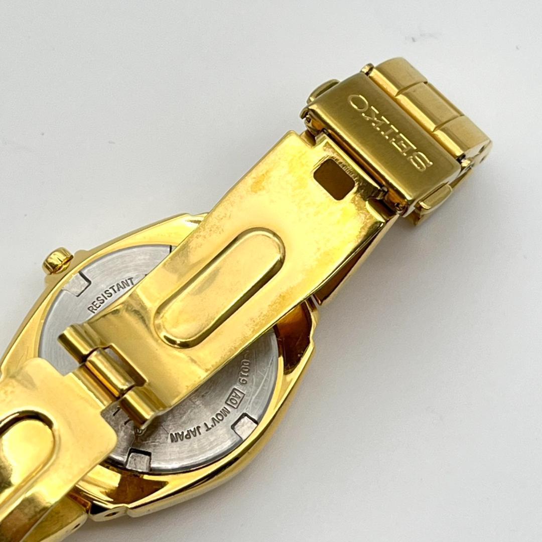 良品 セイコー パーペチュアル レディース コマ有 電池交換済 ゴールド