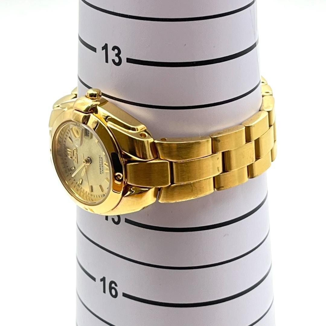 良品 セイコー パーペチュアル レディース コマ有 電池交換済 ゴールド