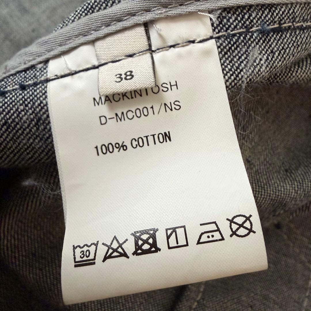 マッキントッシュ　デニム　ステンカラー　コート　38