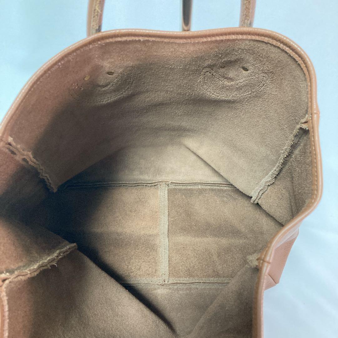 【美品】ヤングアンドオルセン トートバッグ エンボス レザー M ブラウン