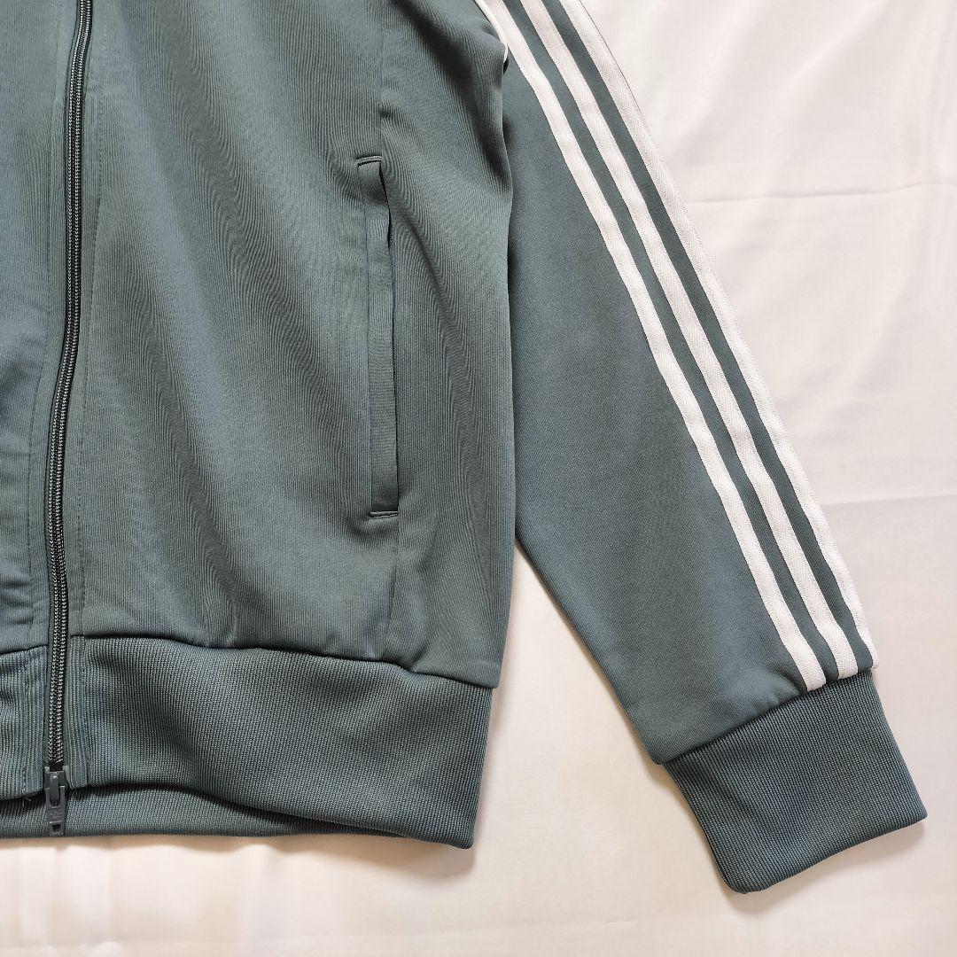 ★希少　アディダス　ジャージ　トラックジャケット　刺繍ロゴ　グレー　XL