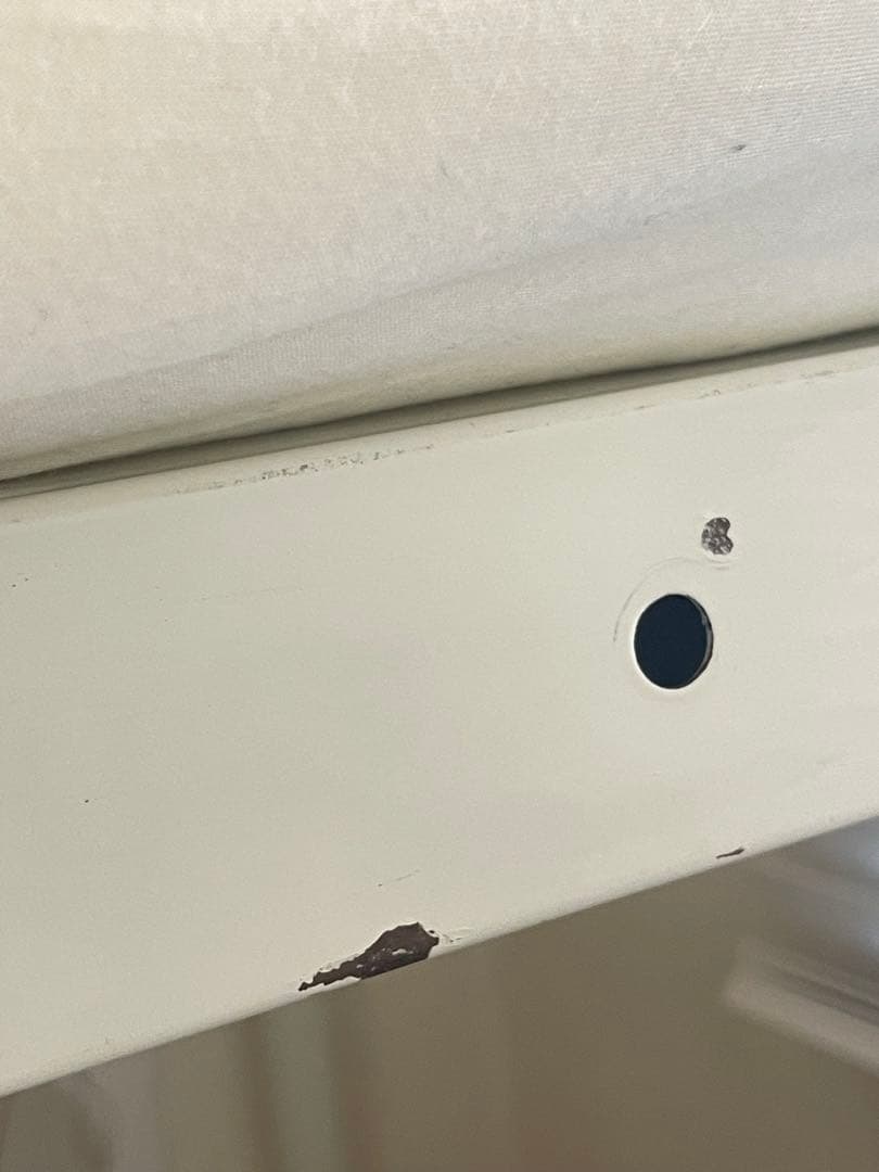 ホワイト スチール製 ロフトベッド シングル