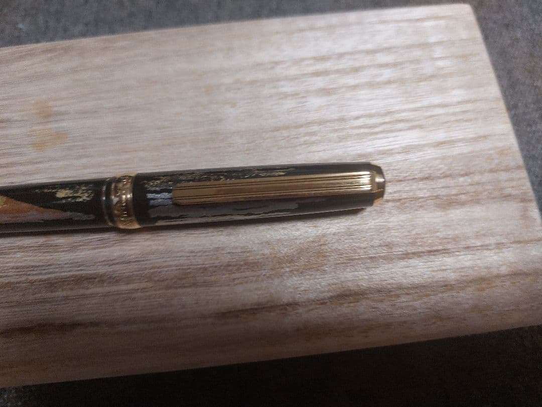 PLATINUM 黒 万年筆 金沢箔 富士山