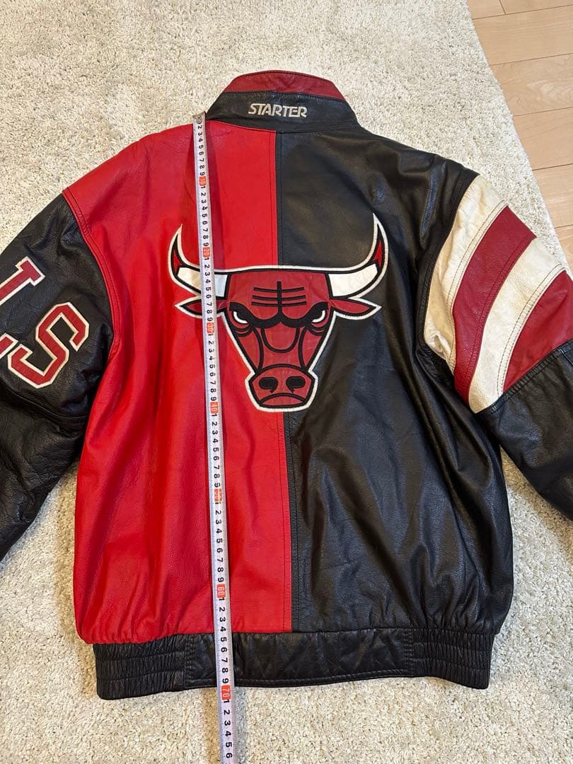 オ*オ様 【希少レア】スターター製　シカゴブルズレザージャケット　90s Lサイ