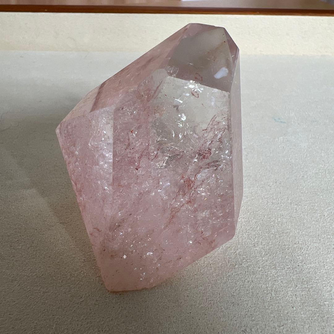天然石　ピンククォーツ　フリーフォーム　台座なし