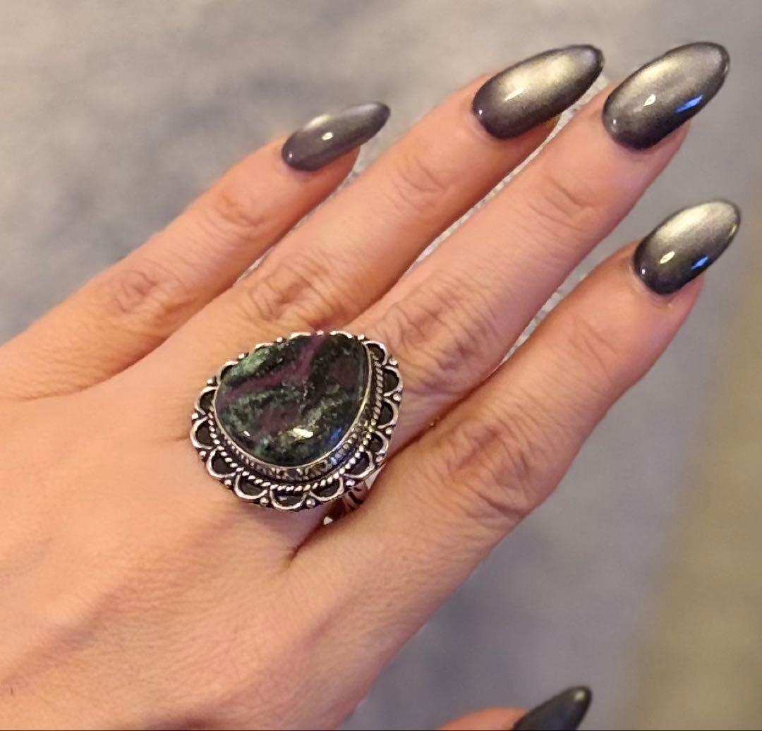 まつり アッシュペーフランス ルビーインゾイサイトリング➕ガーネットリング