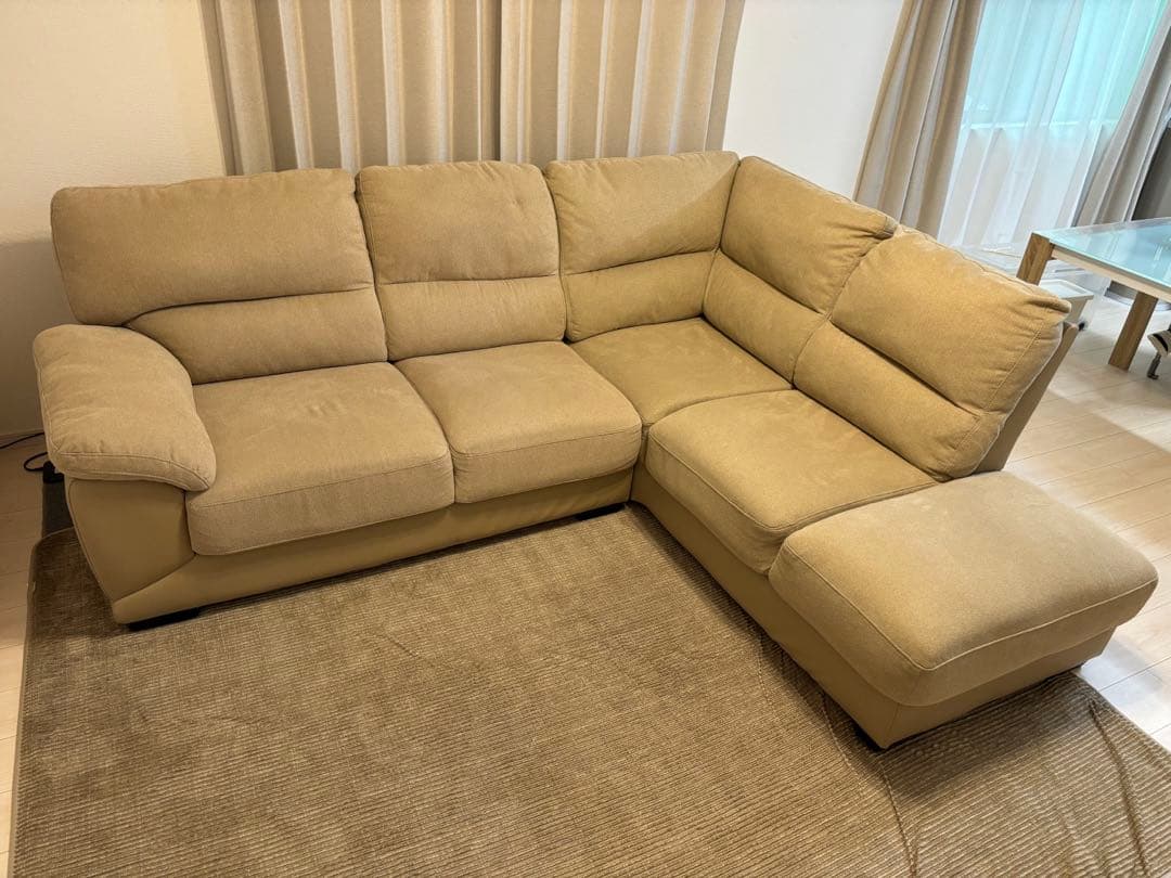 コーナー ソファ 4~5人掛け ベージュ ニトリ