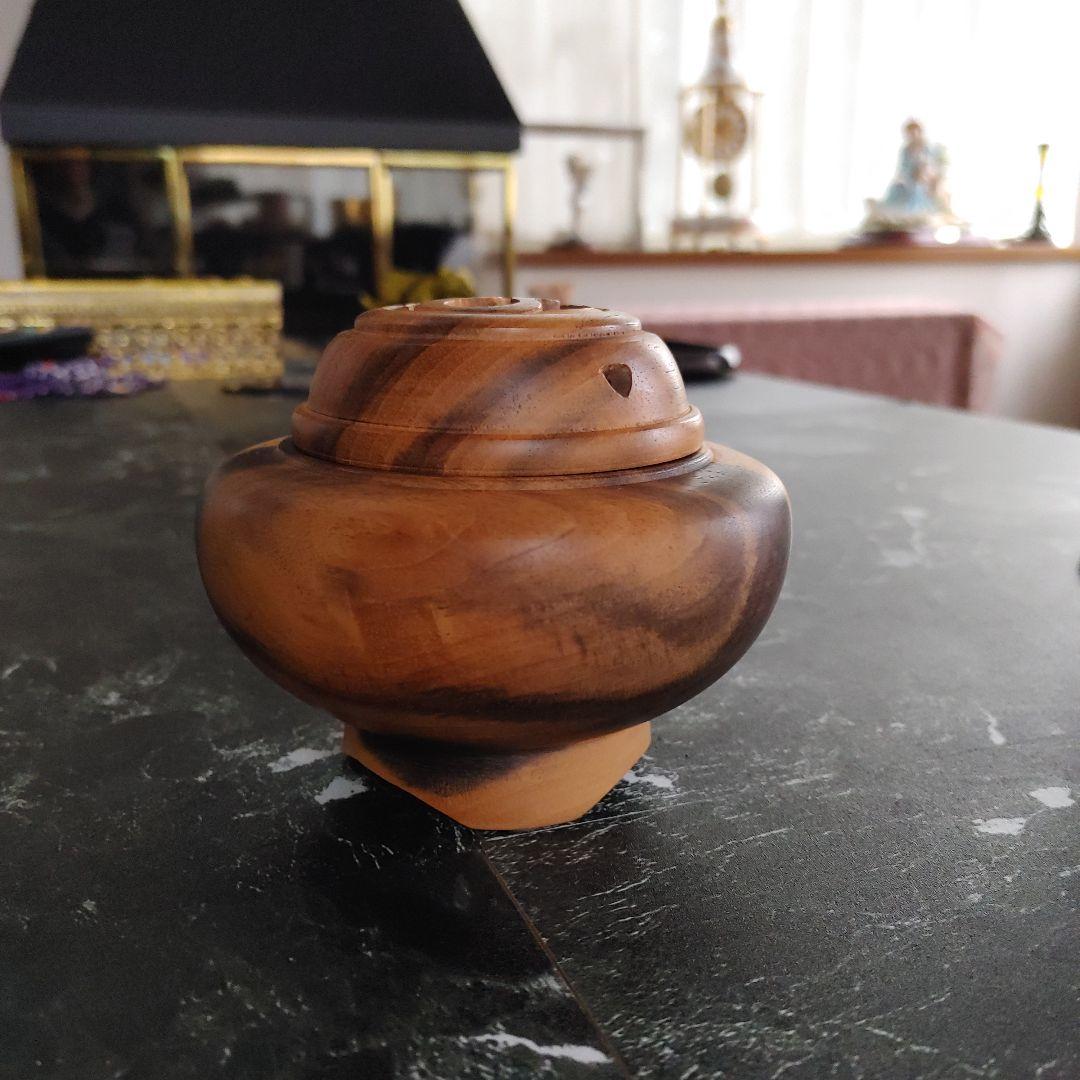 黒柿　香炉　茶道具