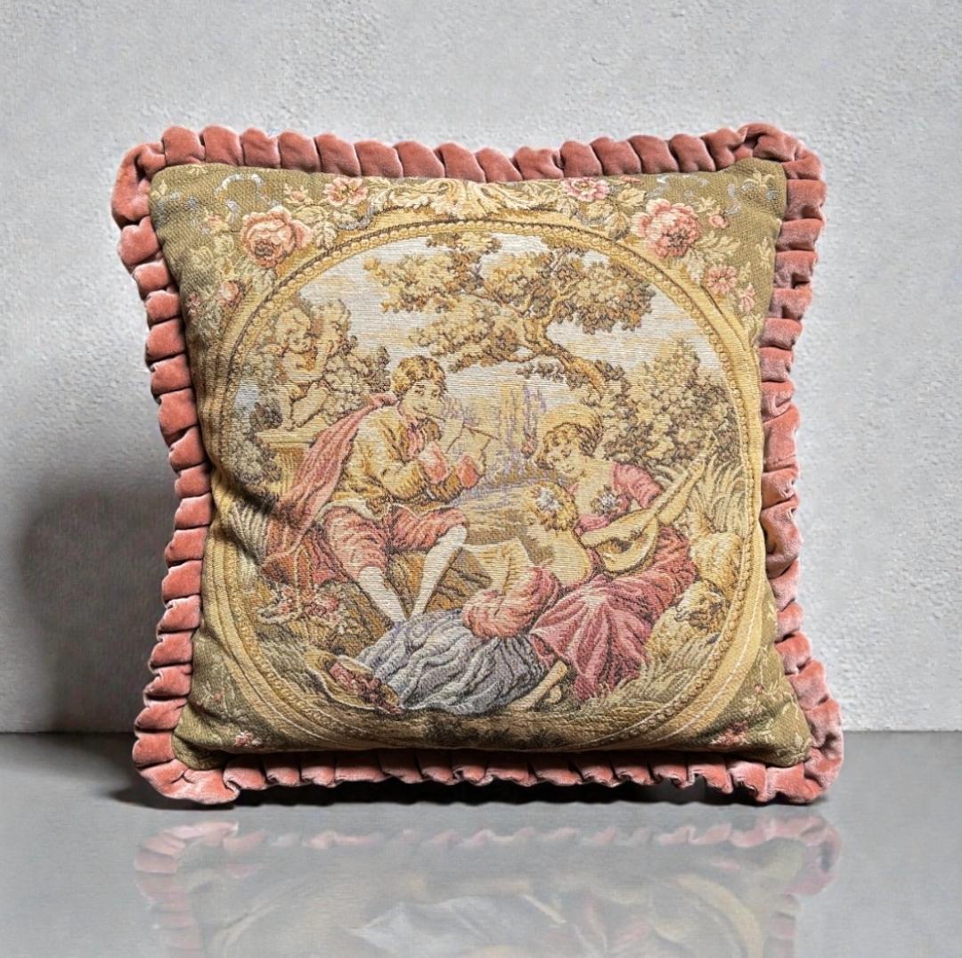 クラシック ゴブラン織り クッションカバー ロココ調 『ビンテージスタイル』