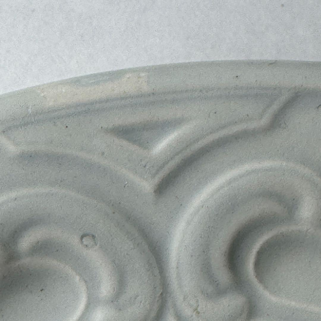 フランスアンティーク　クレイユモントロー　creil レリーフ　デザート皿