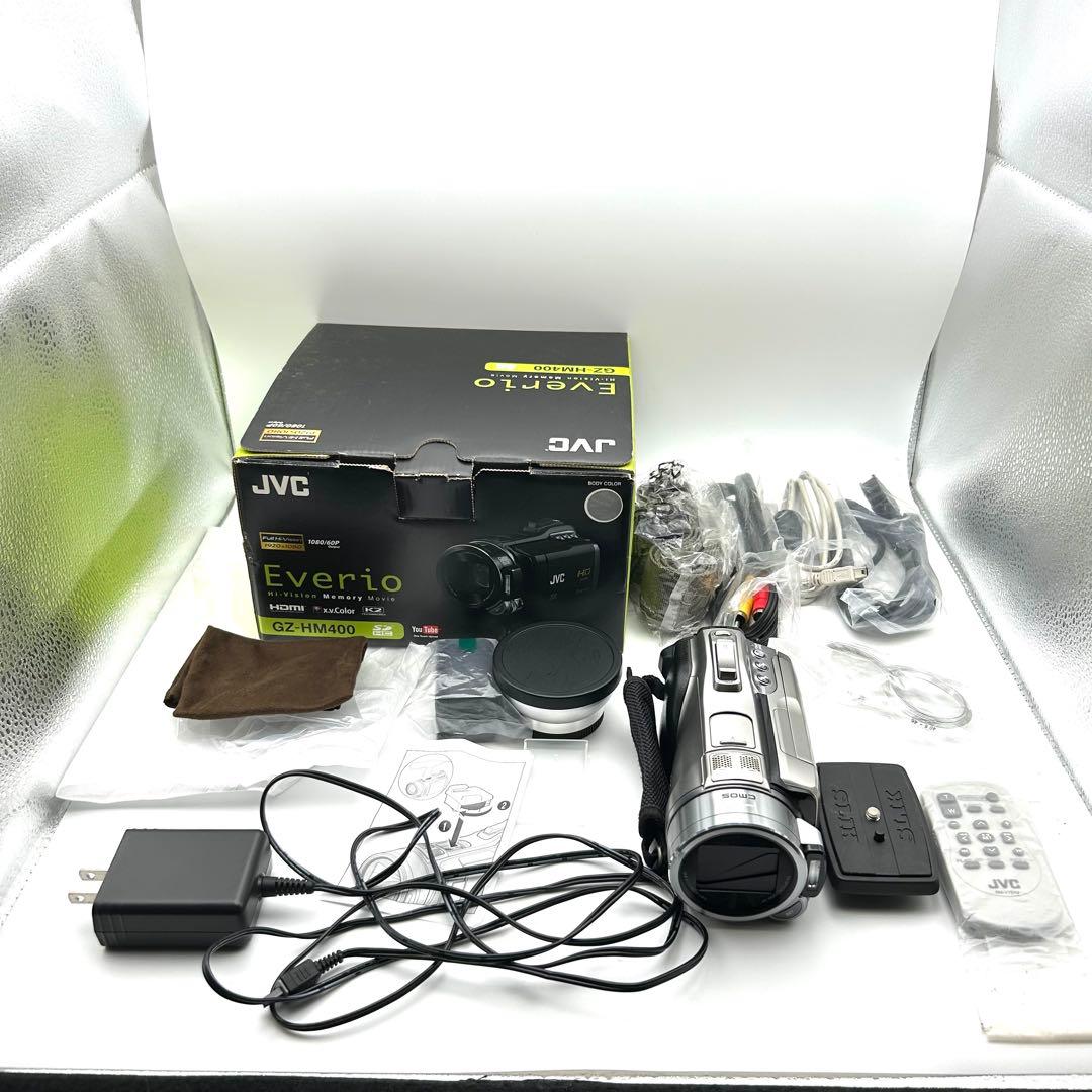 JVC Victor Everio GZ-HM400 備品あり 広角レンズ付き