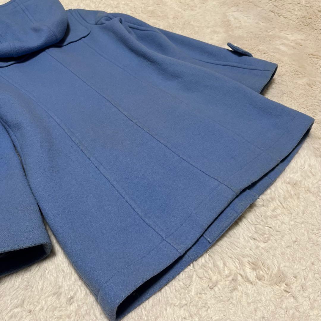 希少　ブルーレーベルクレストブリッジ　ダッフルコート　ロング　水色　38 M