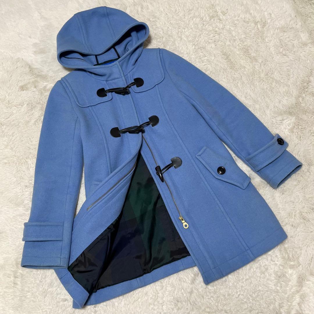 希少　ブルーレーベルクレストブリッジ　ダッフルコート　ロング　水色　38 M