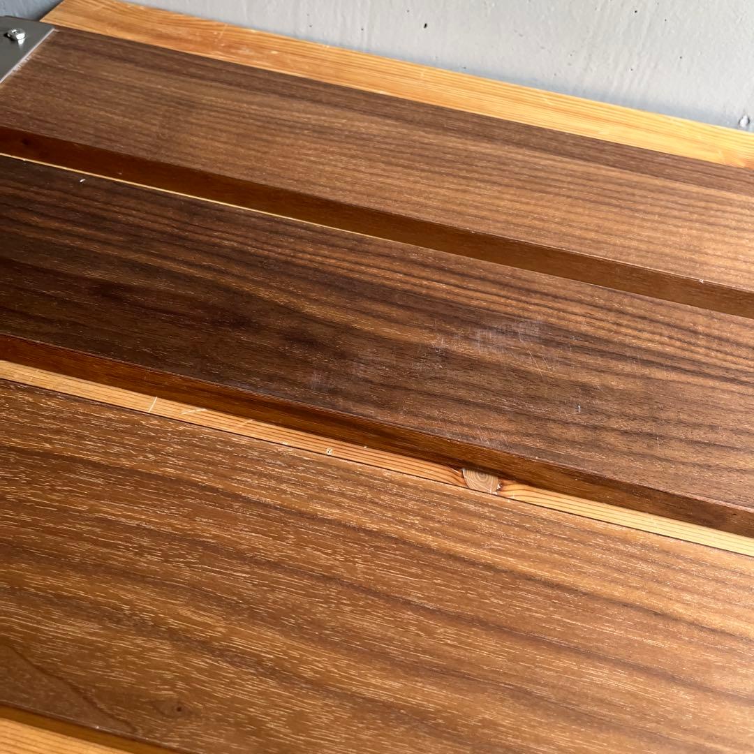 美品★無印 ステンレスユニットシェルフ・追加小棚／ウォールナット材 ３個セット