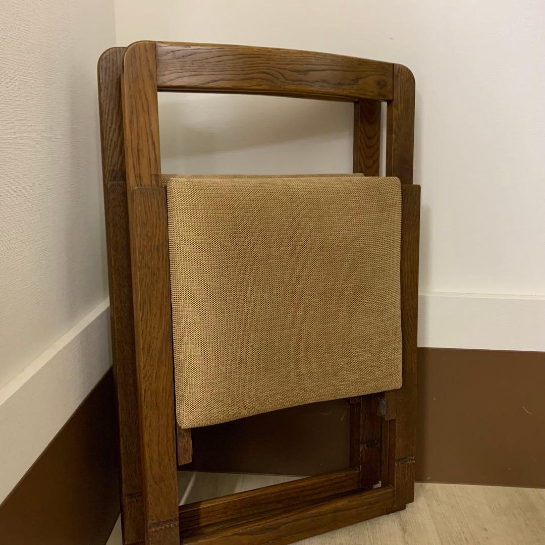 浜本工芸 折りたたみ椅子 2脚set チェア オーク材 B