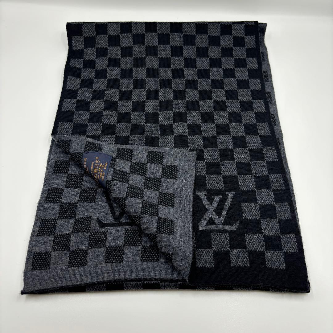 【極美品】LOUIS VUITTON ルイヴィトン ダミエ カシミア マフラー