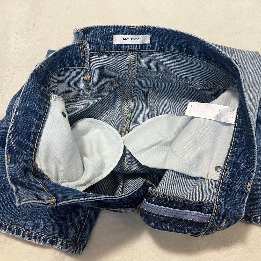 【美品】MOUSSY CROSS WAIST STRAIGHT SIZE1