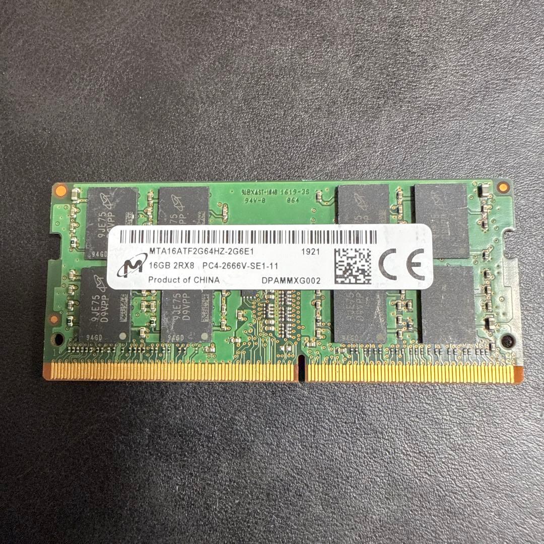 シ*バ様 Micron 16GB DDR4 メモリ PC4-2666V