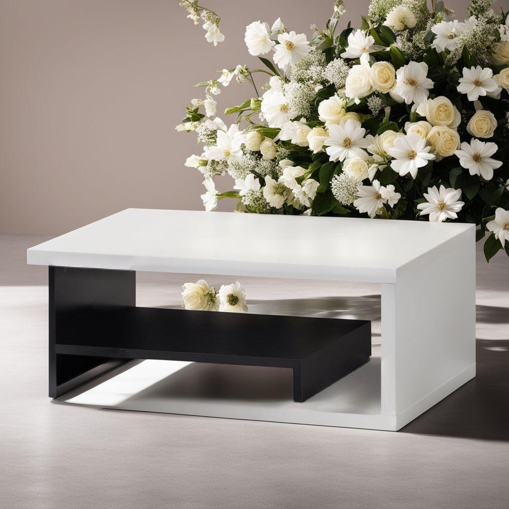 モダンツートンカラー ローテーブル - 80x50cm