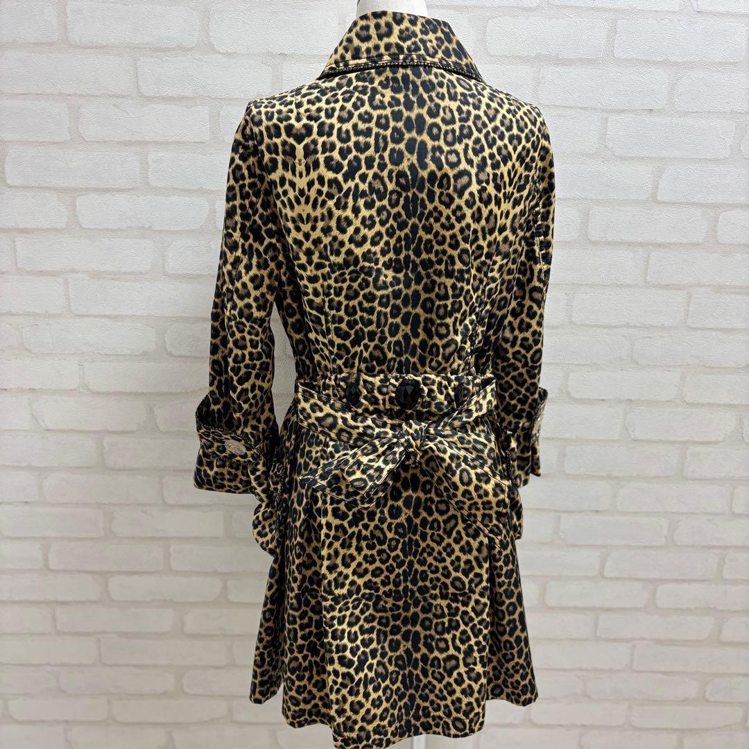 ★美品★ 伊太利屋 ヒョウ柄 トレンチ Mサイズ 日本製
