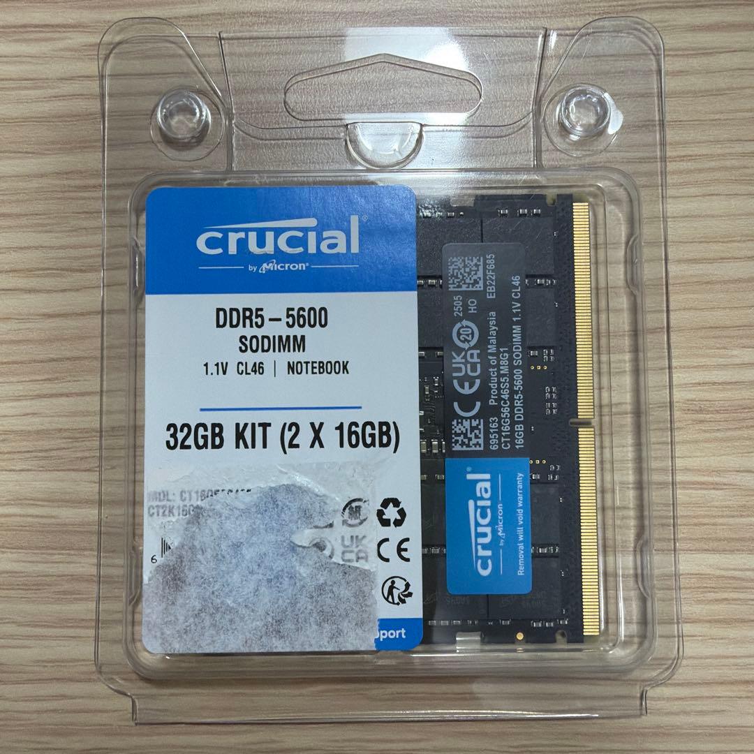 DDR5 PC5-44800 16GB 2組 CT2K16G56C46S5