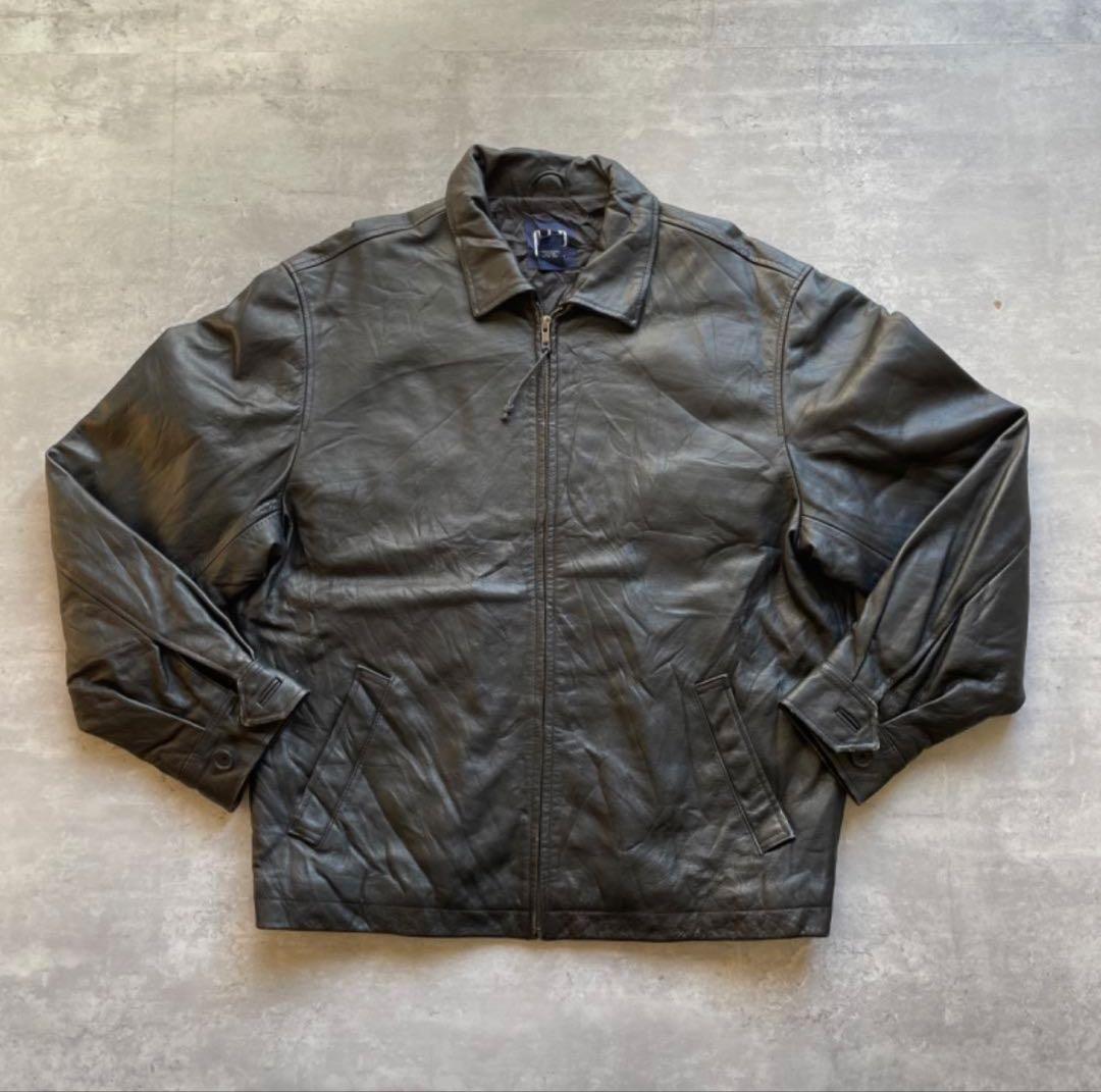 90s GAP シングルライダース レザージャケット 本革 M