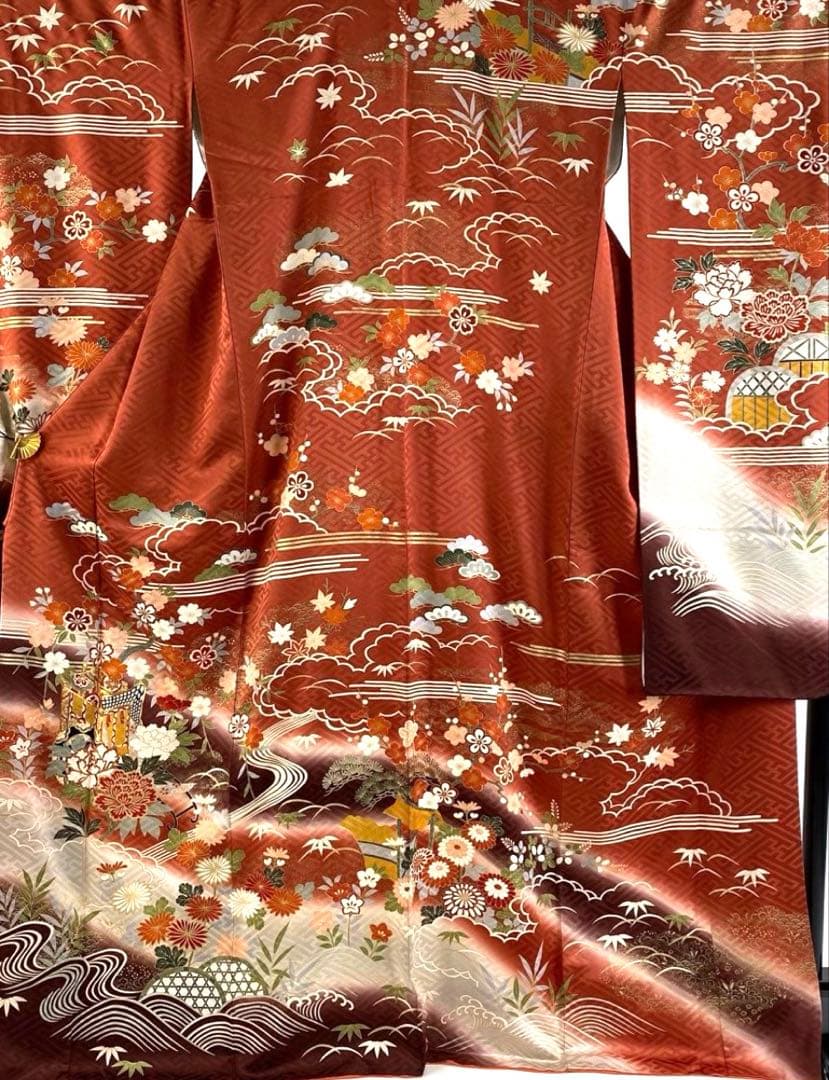 あんず✨　振袖＆刺繍付き半衿長襦袢の2点セット✨