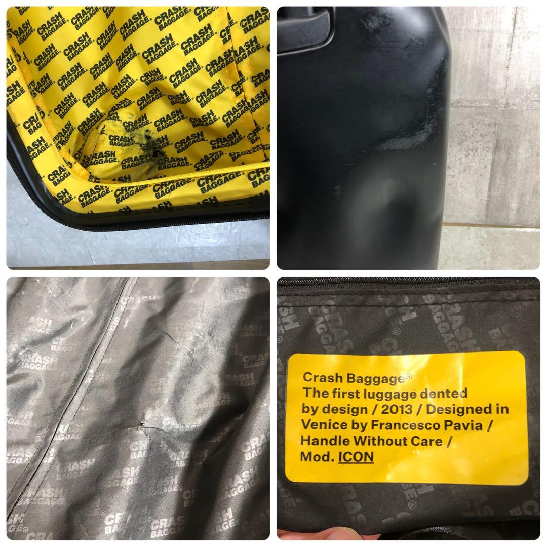 CRASH BAGGAGE　スーツケース　ダメージ加工　ブラック　TSAロック