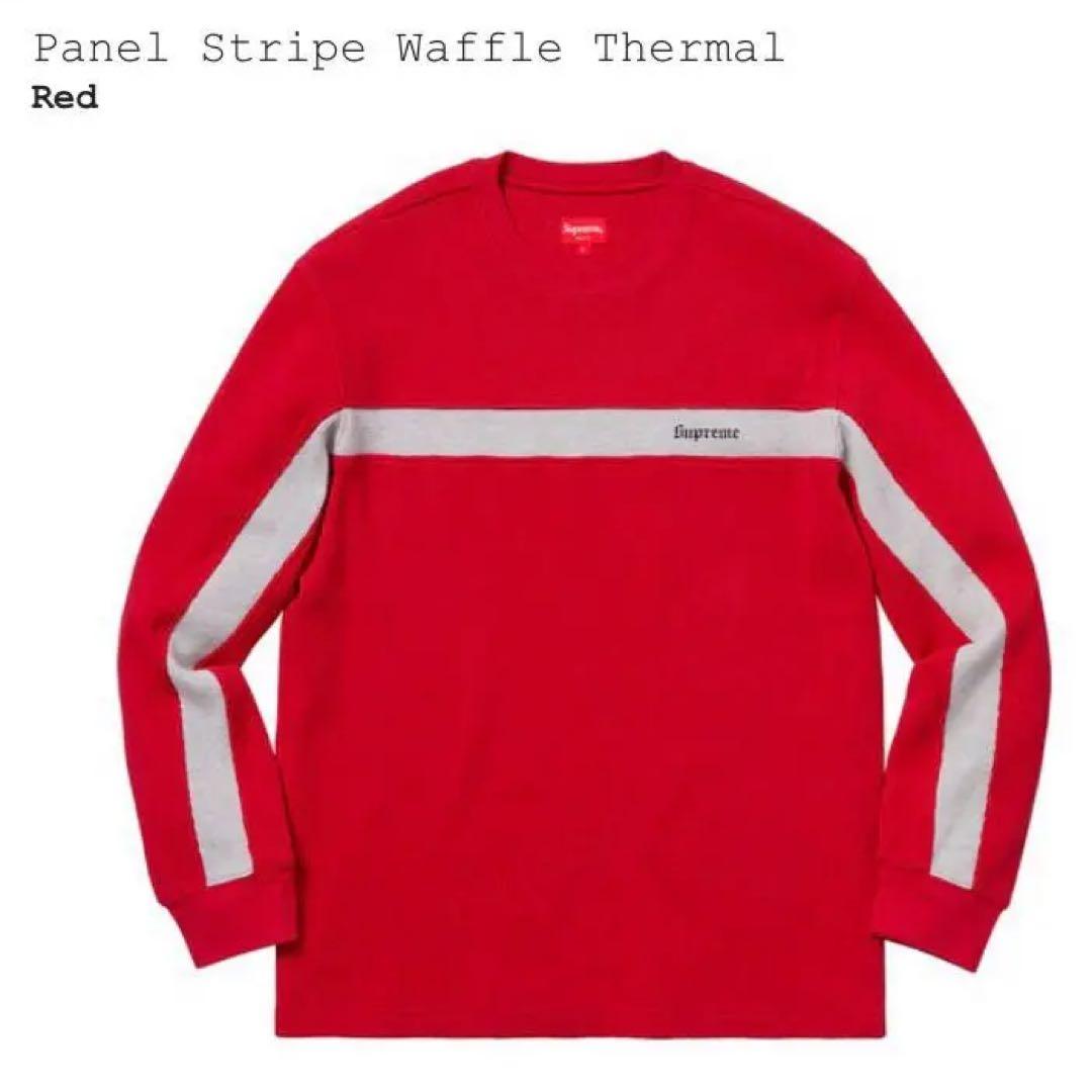 トップス supreme Panel Stripe Waffle Thermal