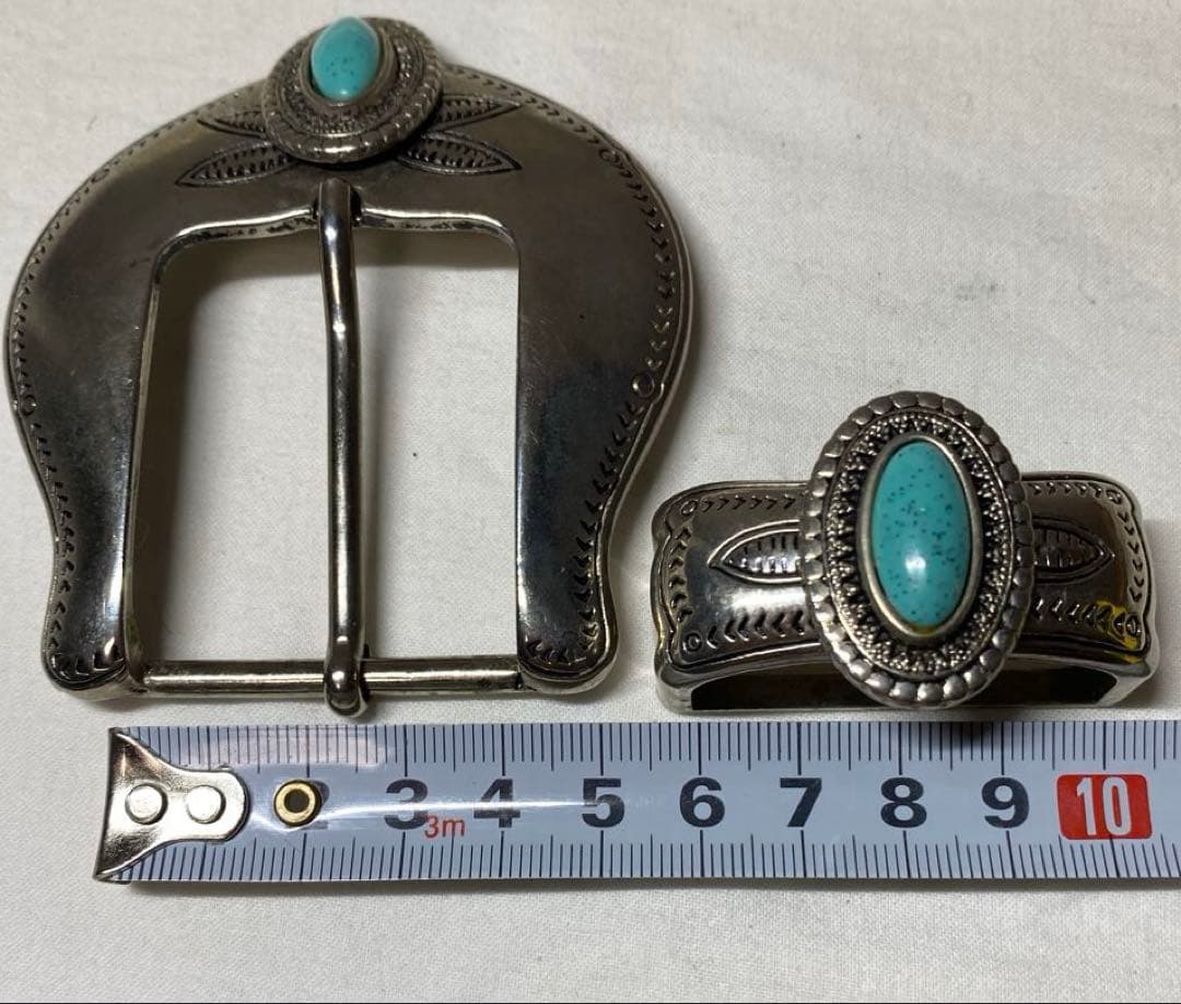 インディアン ジュエリー ターコイズ &シルバーベルトとバックル セット