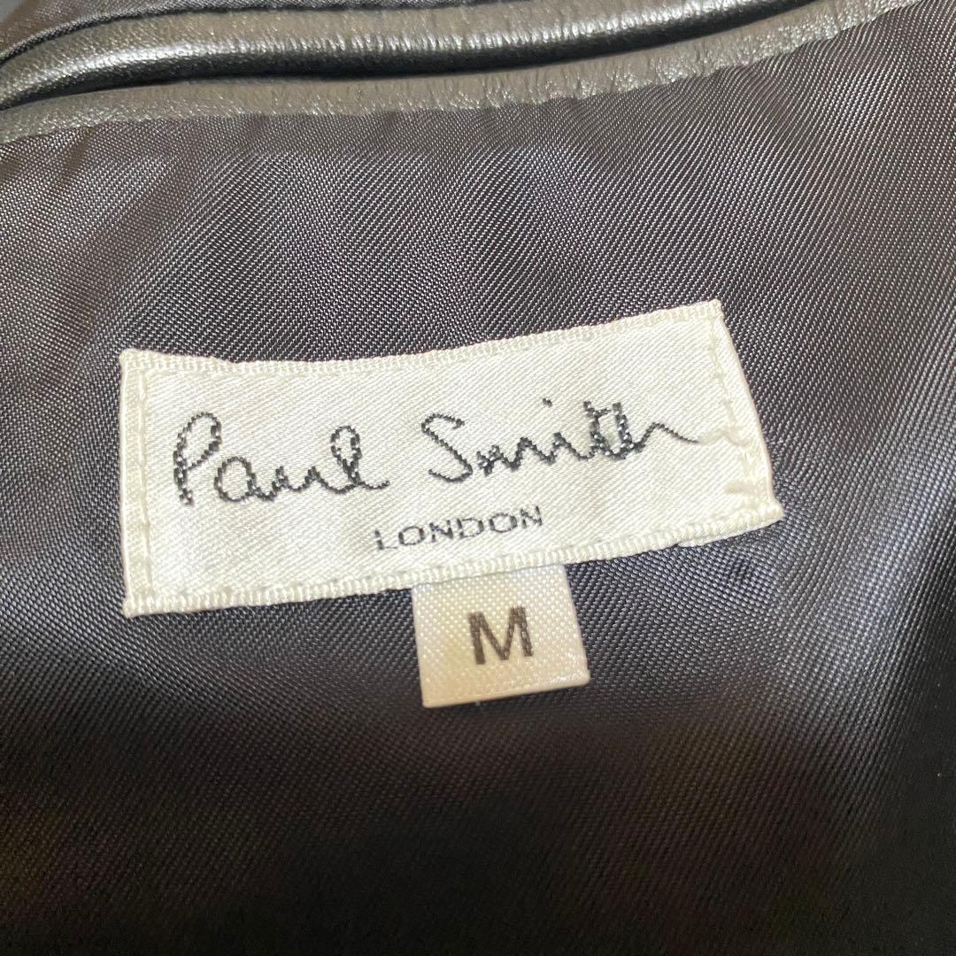 美品✨Paul smith トレンチコート 牛革 レザー 黒 ベルト M