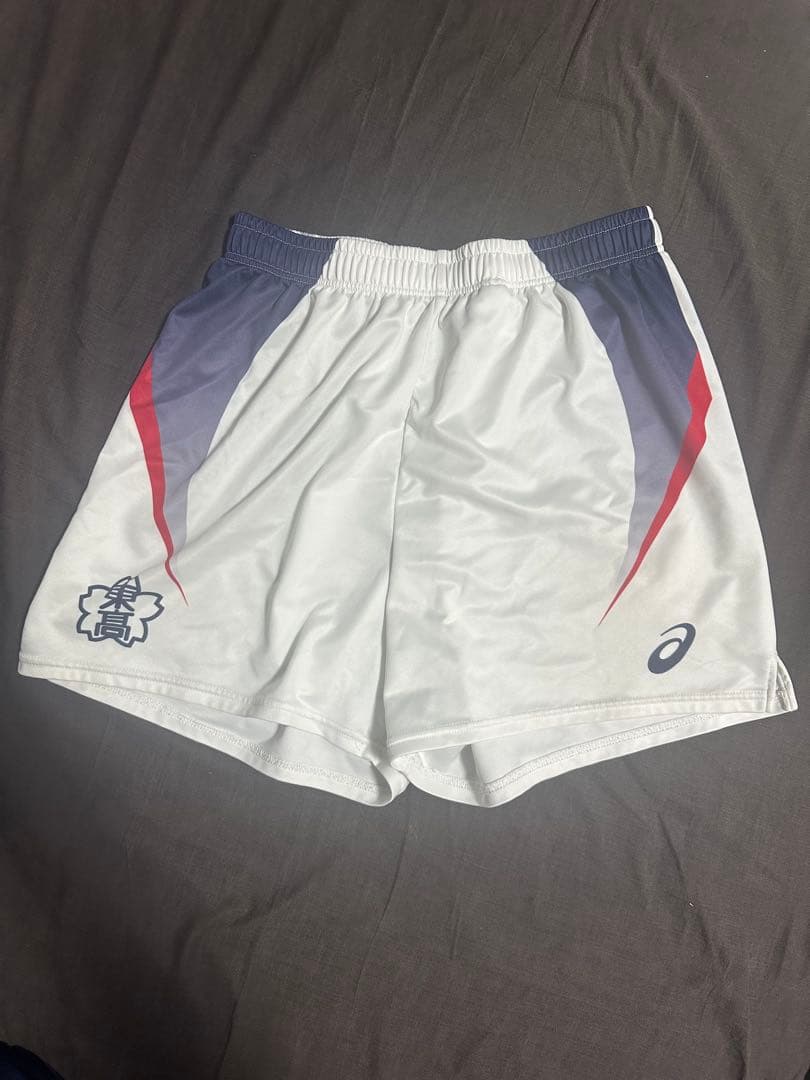 非売品　東山高校　ゲームパンツ　白　XOサイズ